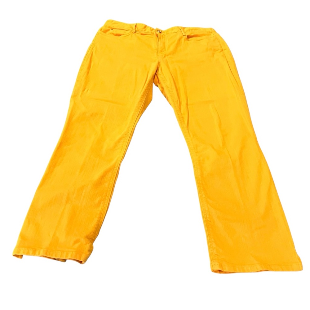 Ivanka Trump Women’s Golden Yellow Tapered Capri  Cropped Pants Size 16 J1